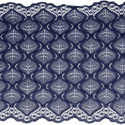 Dentelle élastique 21 cm - Marine
