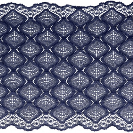 Dentelle élastique lingerie 21 cm - Marine