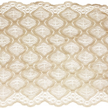 Dentelle élastique 21 cm - Lin
