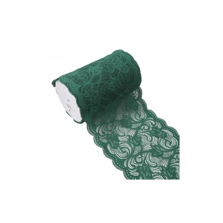 Dentelle élastique lingerie 21 cm - Arabesque vert