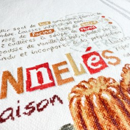 Fiche de broderie Lilipoints - Torchon - Mes cannelés