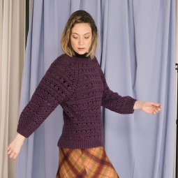 Kit de crochet - Pull top down - Basic merino