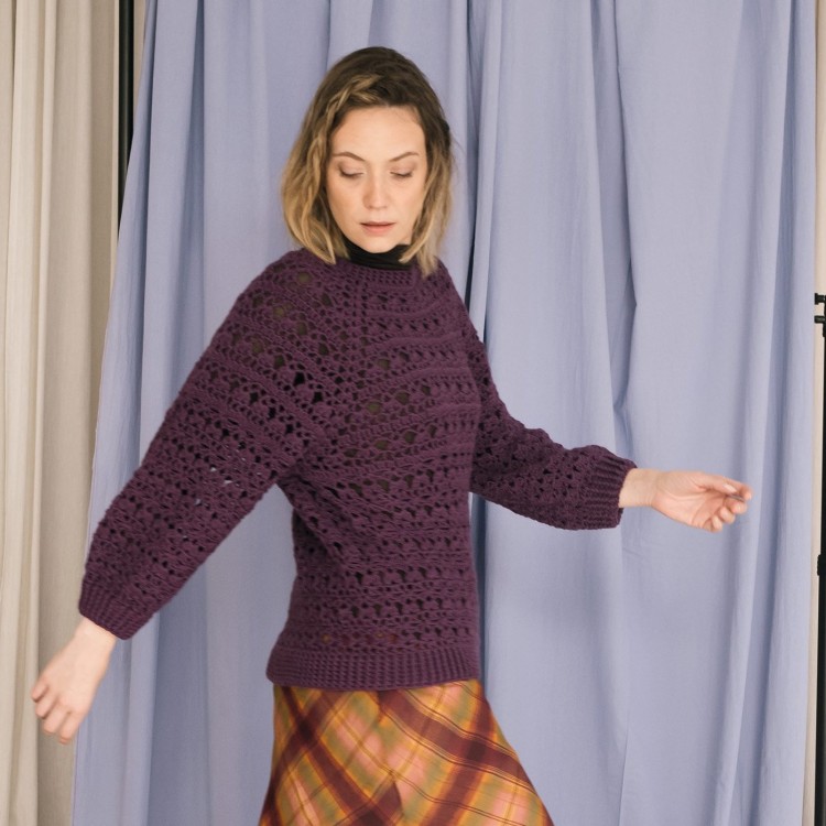 Kit de crochet - Pull top down - Basic merino