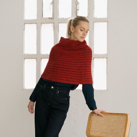Kit de crochet - Poncho bottom up - Merino aran