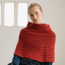 Kit de crochet - Poncho bottom up - Merino aran
