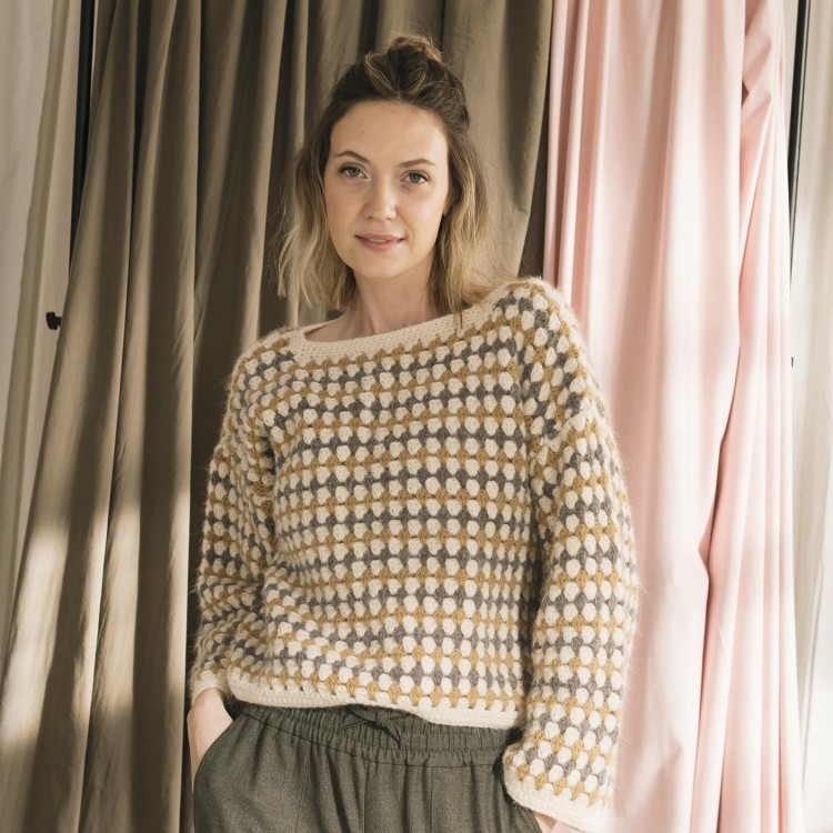 Kit de crochet - Pull rayé - Soft gratté
