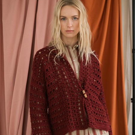Kit de crochet - Gilet ajouré - Super merino