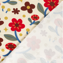 Tissu french terry - Mike écru