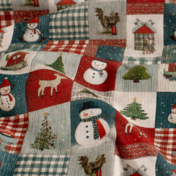 Tissu coton - Patchwork de Noël