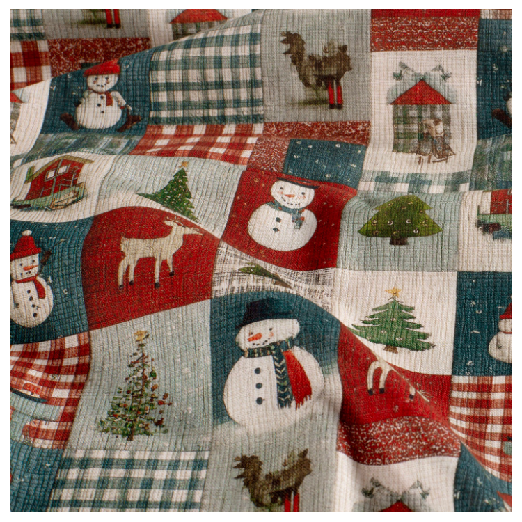 Tissu coton - Patchwork de Noël