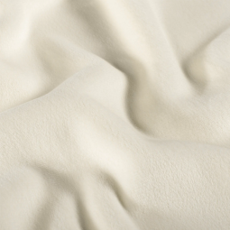 Tissu velours extensible - Blanc cassé