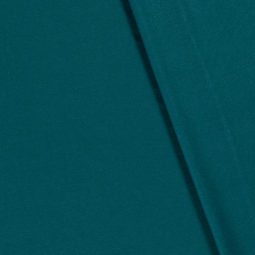 Tissu jersey bambou - Bleu canard
