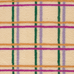 Tissu sherpa - Carreaux beige