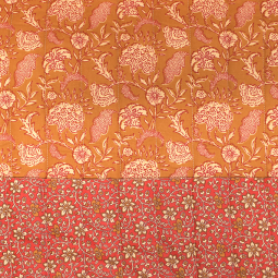 Tissu matelassé double face - Agra Goa rouge
