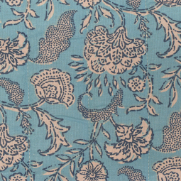 Tissu matelassé double face - Agra Goa bleu