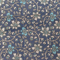 Tissu matelassé double face - Agra Goa bleu