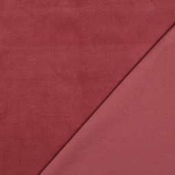 Tissu velours côtelé fin - Rose poudré