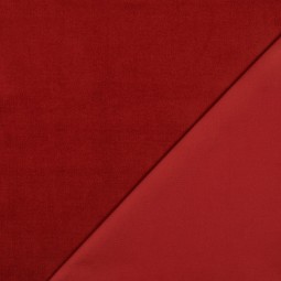 Tissu velours côtelé fin - Rouge foncé