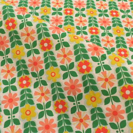 Tissu cretonne - Zeplin vert
