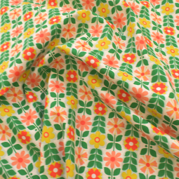 Tissu cretonne - Zeplin vert