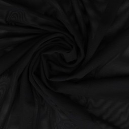 Tissu Tulle extensible - Noir