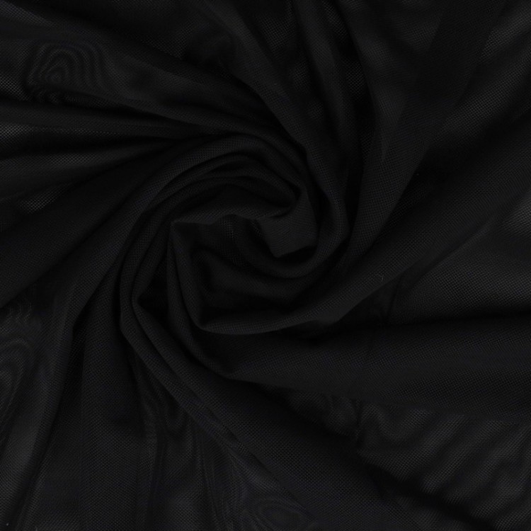 Tissu Tulle extensible - Noir