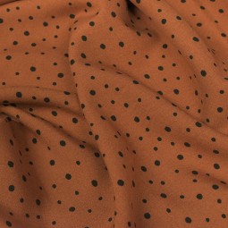 Tissu viscose - Pois roux