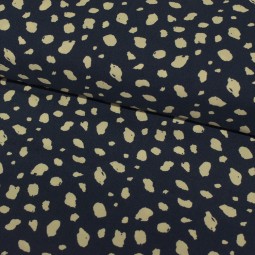 Tissu viscose - Tâche bleu marine