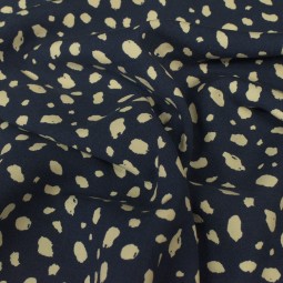 Tissu viscose - Tâche bleu marine