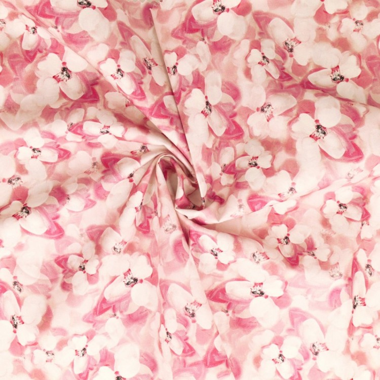 Tissu popeline - Sylvain rose