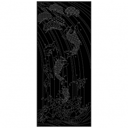Coupon pré-imprimé sashiko - Splashing spirits Navy