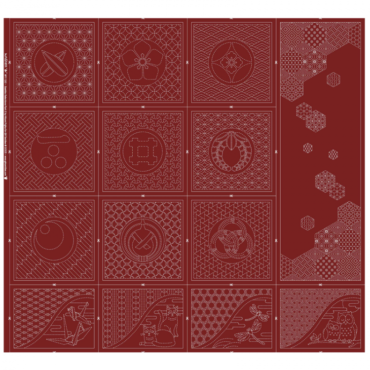 Coupon pré-imprimé broderie sashiko - Selections 2
