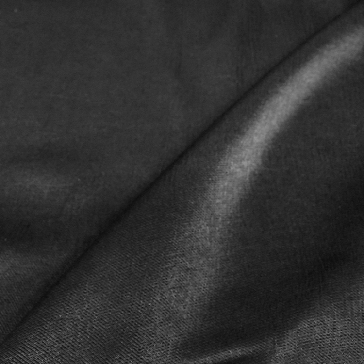 Tissu polyester viscose - Texture satin noir