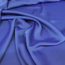 Tissu crêpe satiné - Bleu roi