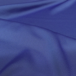 Tissu crêpe satiné - Bleu roi