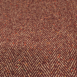 Tissu polyester - Chevron bordeaux écru
