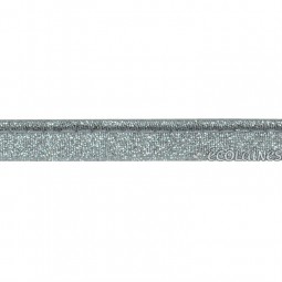 Passepoil lurex argenté 10 mm