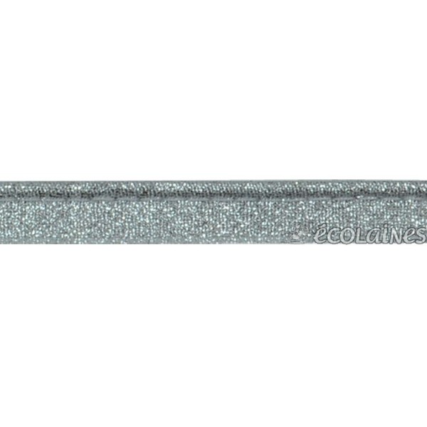 Passepoil lurex argenté 10 mm