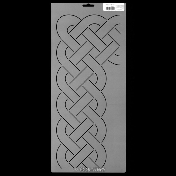 Stencil de patchwork - Braid border (avec coin)