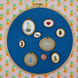 Mini tambour à broder - Assortiment de 9 tambours