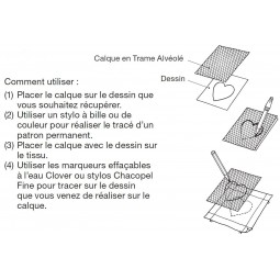 Calque trame alvéolée Clover