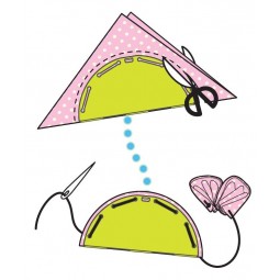 Appareil à fleur kanzashi - Pétales d'orchidée 50mm