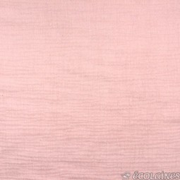 Tissu double gaze - Rose