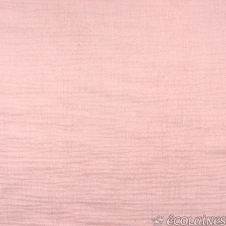 Tissu double gaze - Rose Tissu double gaze - Rose
