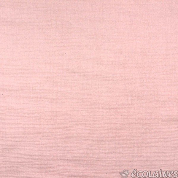 Tissu double gaze - Rose