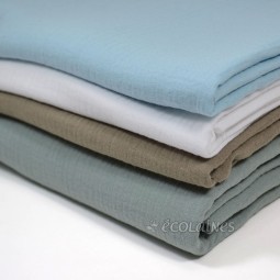 Tissu double gaze - Kaki