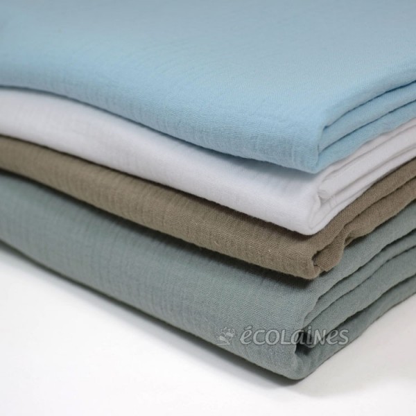 Tissu double gaze - Kaki