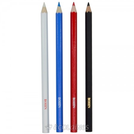 Crayons craie avec brosse à effacer 11 cm Prym Blanc