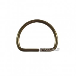 Boucle demi ronde 30 mm bronze