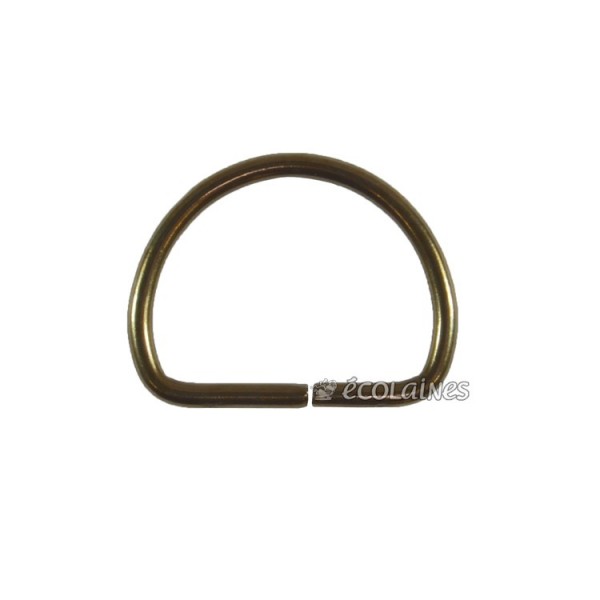 Boucle demi ronde 30 mm bronze